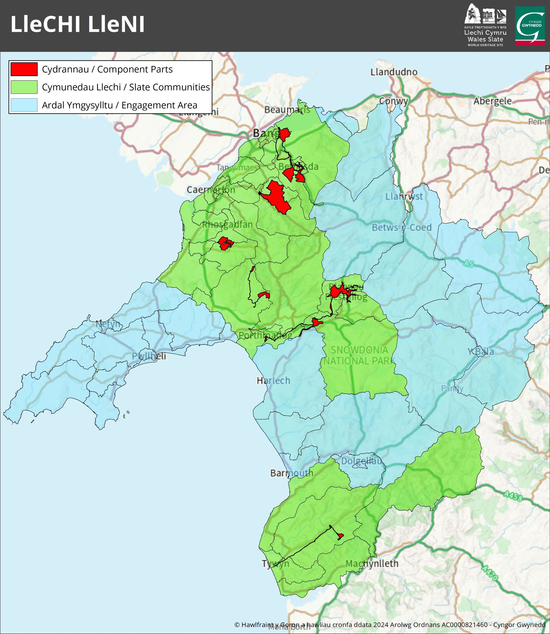 Map cynulleidfaoedd prosiect LleCHI LleNI